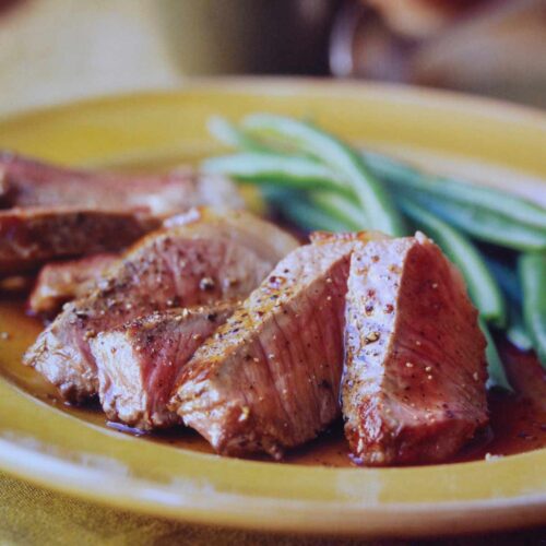 Rossotti Ranch sliced veal and green beans